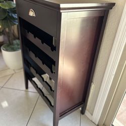 Wine Rack With Storage Drawer