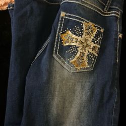 dark Wash Flared Jeans