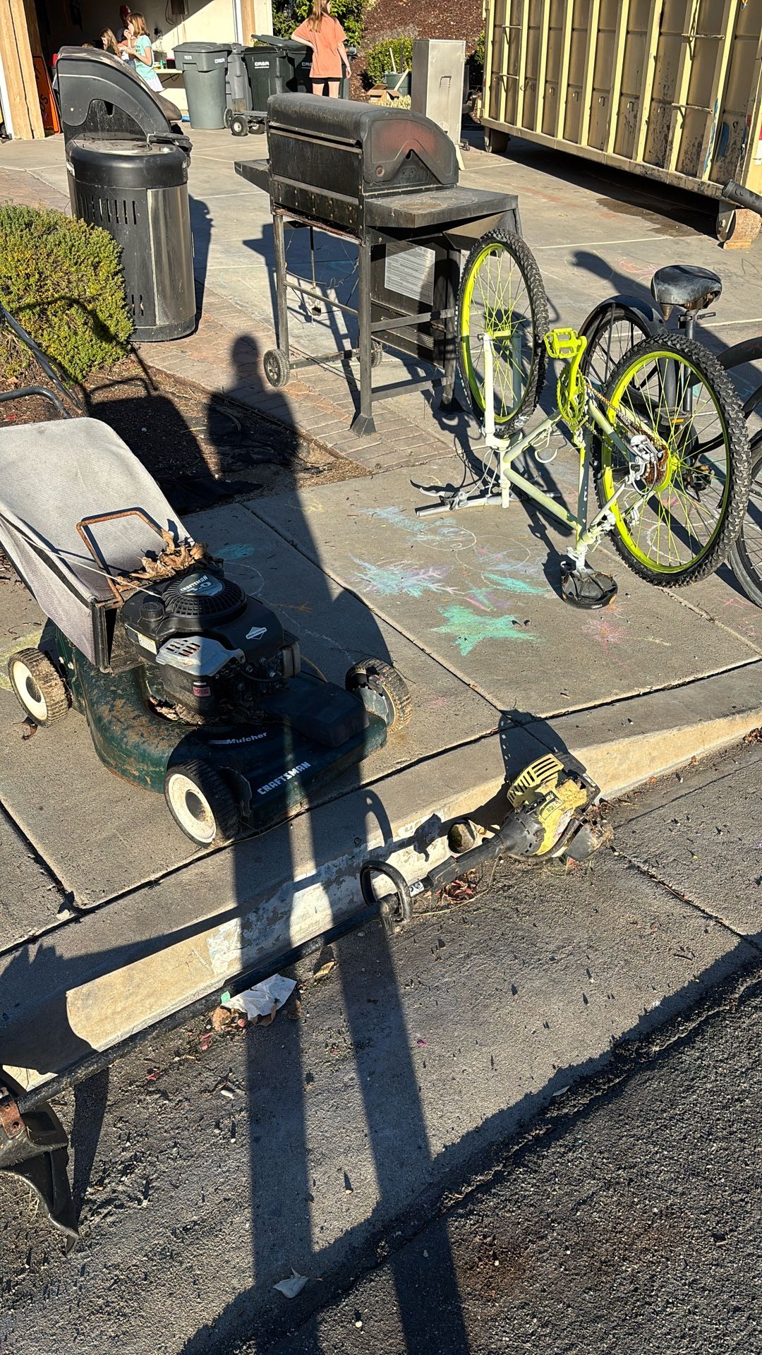 Lawn Mowers, Bikes, Grill, & Chair