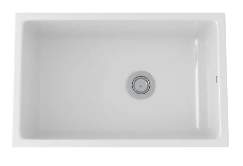 Rohl Allia 31.625” Undermount Single Basin Fireclay Kitchen Sink