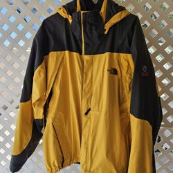 Vintage The North Face Mountain Guide Summit Series Goretex Jacket Yellow Black XL