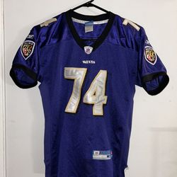 Michael Oher #74 Reebok Baltimore Ravens Jersey Women’s Blue NFL Football Sz M