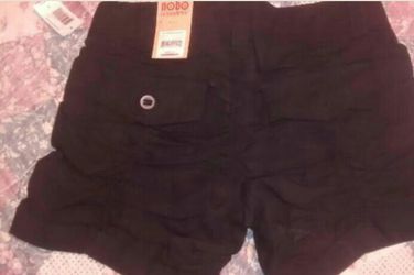 NWT Girls size 1 pinched pleated black shorts