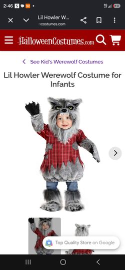 Toddler wolf costume size 12/18
