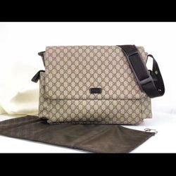 Designer Baby Diaper Bag Tote Tan Brown Purse