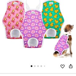 Dog XL Diapers Sanitary Panties with Adjustable Suspender 3 Pack Washable Reusable Dog Period Panties Pet Underwear Diaper Jumpsuits for Female Dogs 