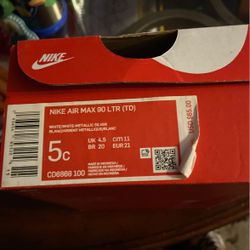 Nike Air Max Para Niño Size 5 C