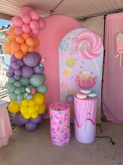 Candy land balloon garland