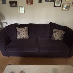 Large Purple Couch (with Minimal Damage)