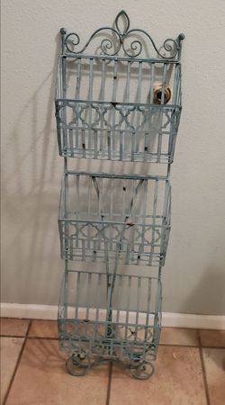 Vintage iron book rack
