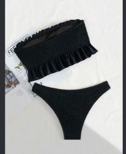 Traje de bano color negro 2 piesas size M