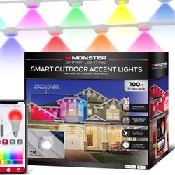 $100/obo MONSTER SMART OUTDOOR LIGHTS 100FT