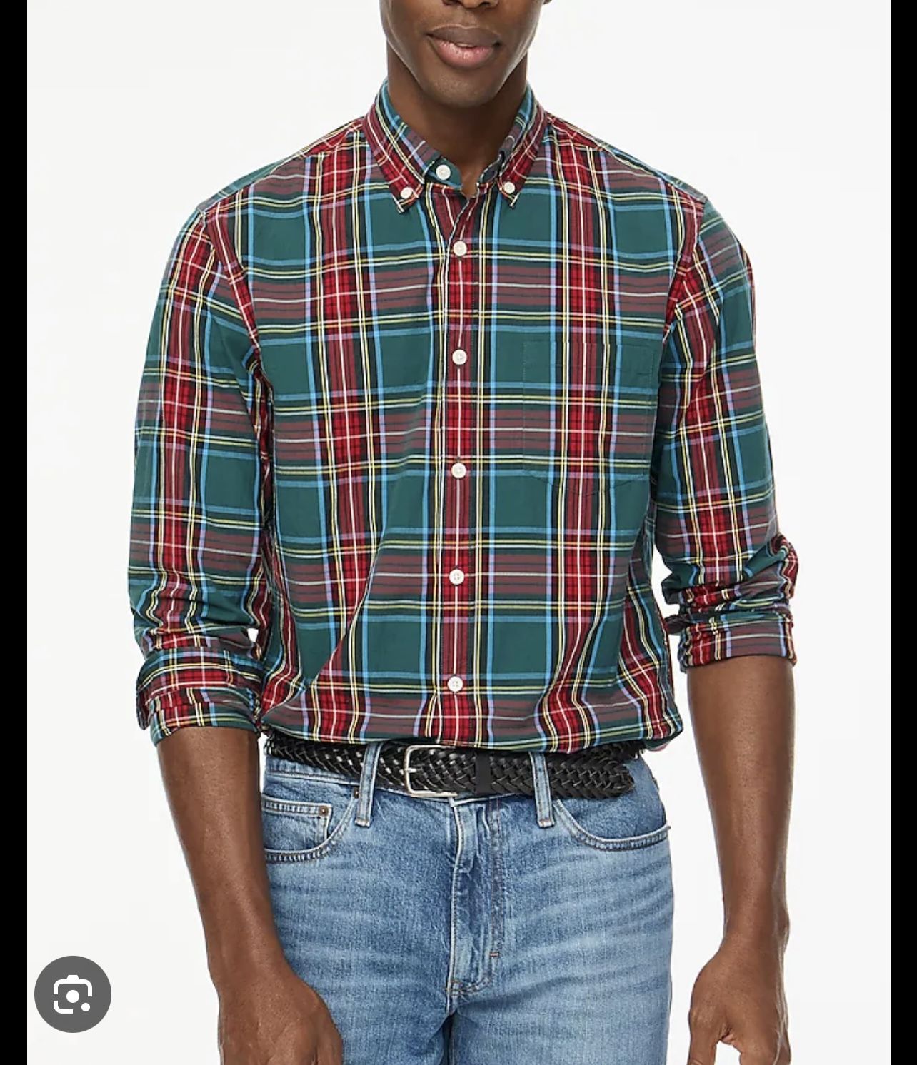 NWT J.Crew Holiday Tartan Flex Casual Shirt Size Large BB708