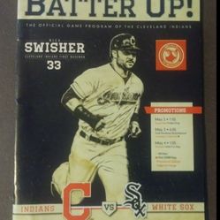 Cleveland Indians Batter Up Program Nick Swisher May 2014 Baseball Game Series 5 Magazine Collectible Sports Tribe