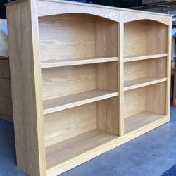 6’ X 4’ Oak Bookcase Storage Display Shelving