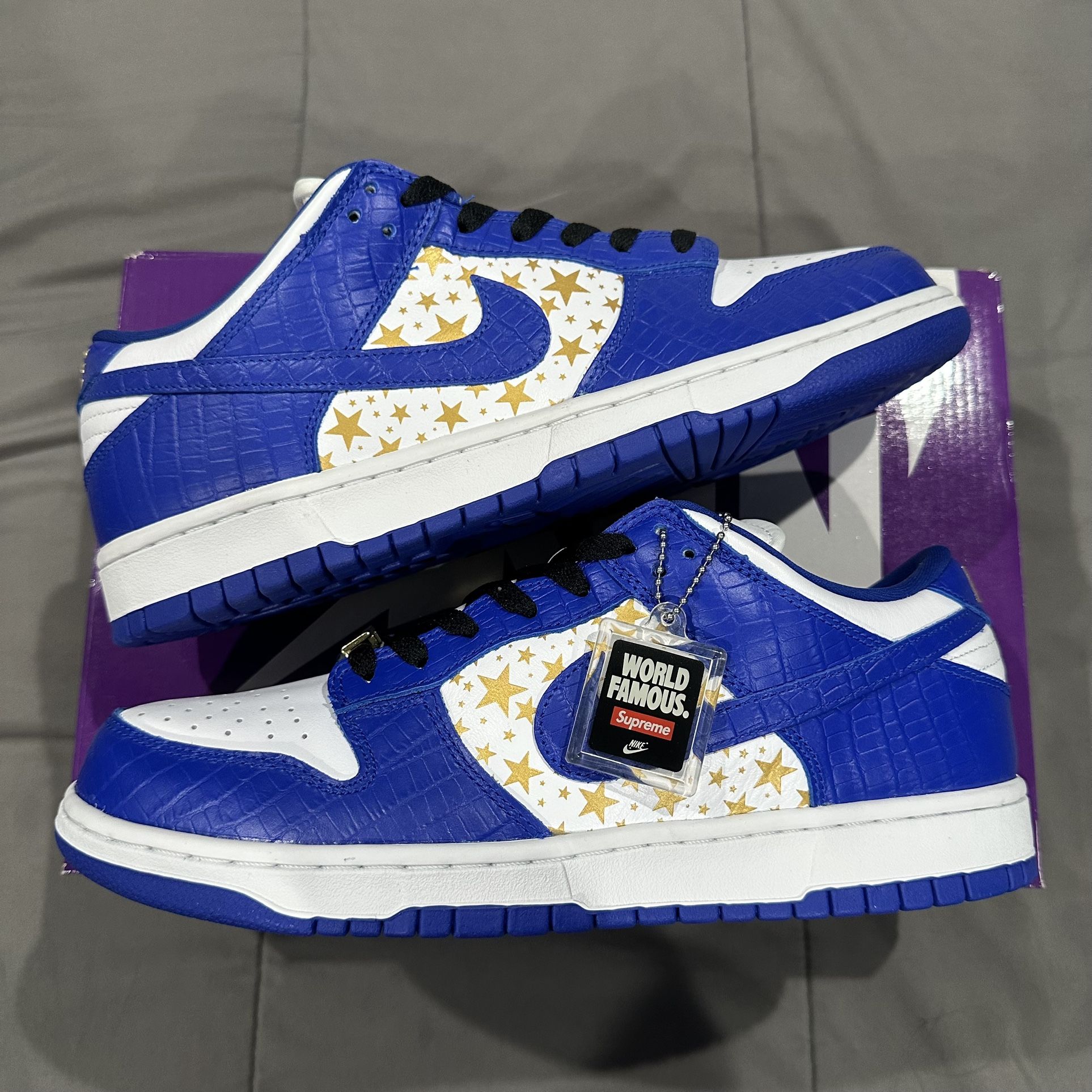 Nike SB Dunk Low Supreme Stars Hyper Royal
