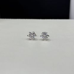 2CTTW GRA VVS1 MOISSANITE SCREW STUD  EARRINGS