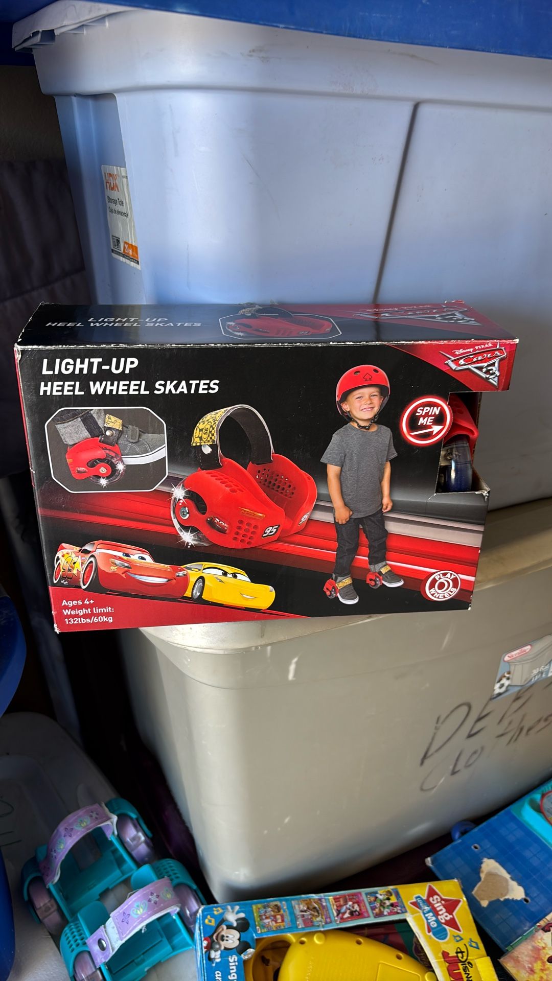 Cars Disney pic light up heel wheel skates