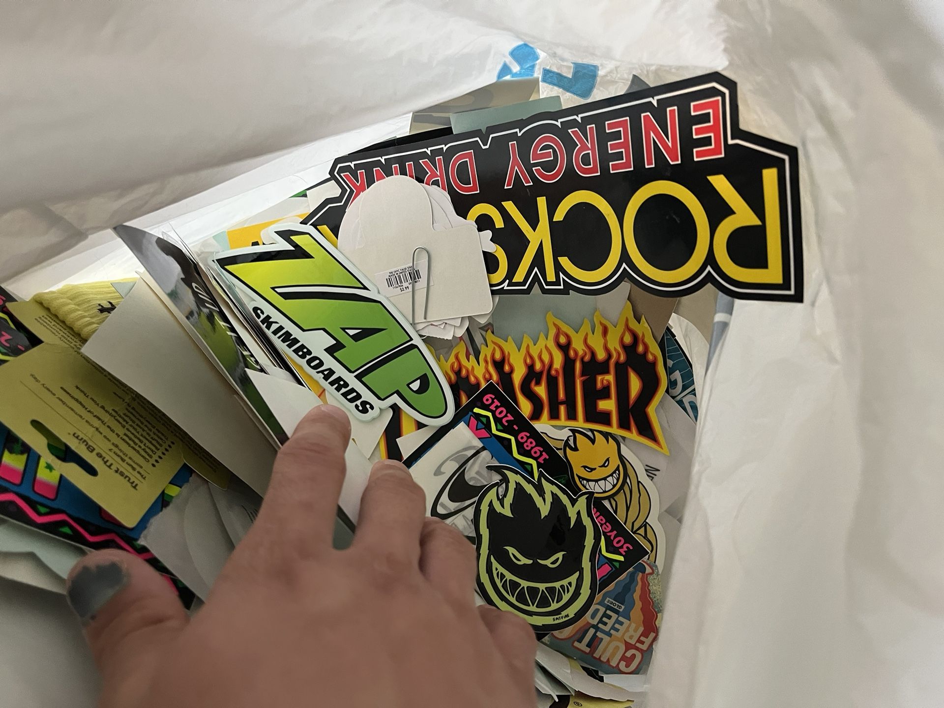 Lot of 500+ vintage surf/skate stickers