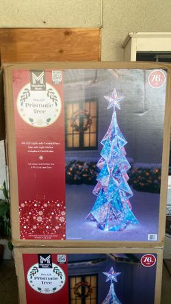 76” Tall pre-lit Prismatic Tree (price for 2) - Holiday