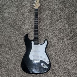 Electric Guitar With Amp And Guitar Case 