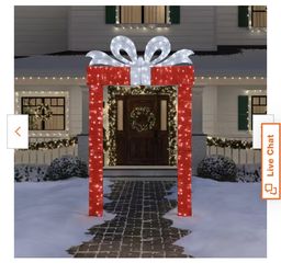 Home Accents Holiday 8.5 ft. Giant-Sized LED Present Archway Holiday Yard Decoration