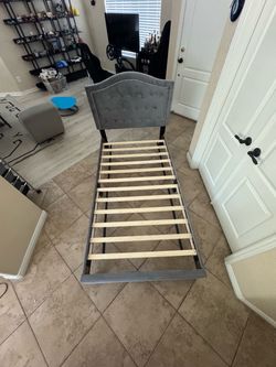 Full size bed frame and mattress