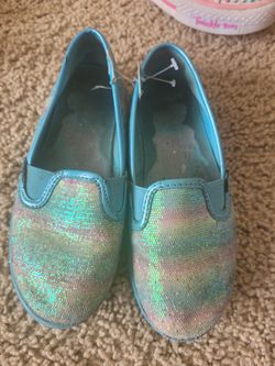 Frozen Blue Slip On Shoes