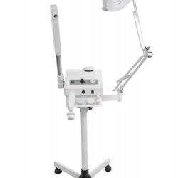 Facial Spa Aroma Ozone Steamer With Brush, Magnifying Lamp