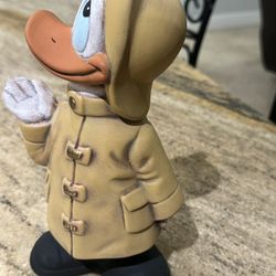 Vintage 70s 9"T Donald Duck Raincoat and Hat WALT DISNEY PROD Ceramic Figurine