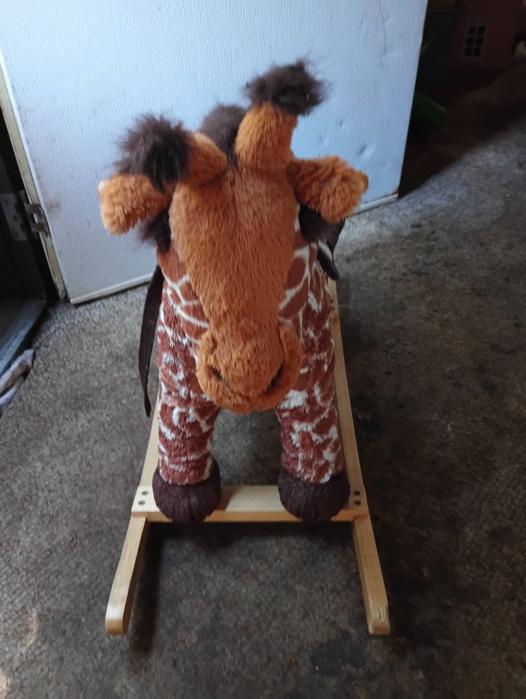 Wood Rocking Giraffe