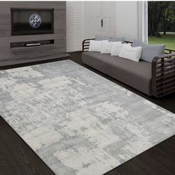 8x10 Brand New Modern Soft Gray Rug 