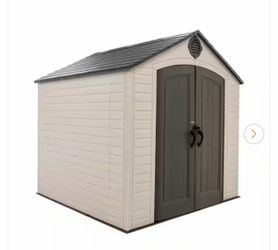8 ft. W x 7.5 ft. D Resin Outdoor Storage Shed with Double Doors (60 sq. ft.)