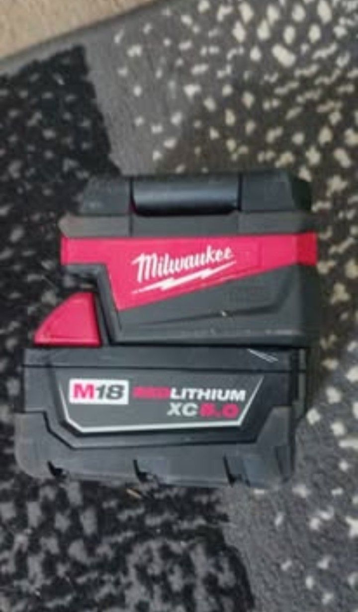 Milwaukee M18 Red Lithium 5.0 & floodlight