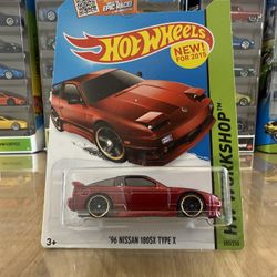 🇯🇵 HOT WHEELS 2013 - Maroon 1996 ‘96 Nissan 180SX Type X - Drift Race Car - HW Workshop 205/250 🇯🇵