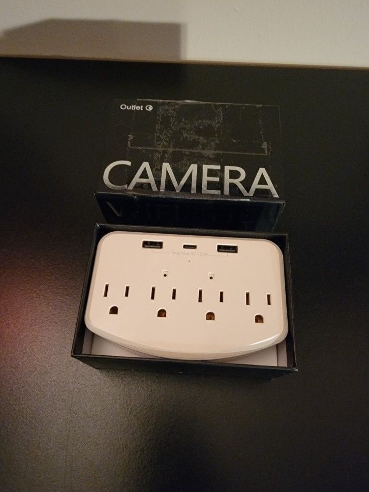 POWER OUTLET WALL ADAPTER with HIDDEN HD CAMERA (Brand New)