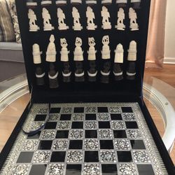 Egyptian Mother O’Pearl Inlaid Chess Board