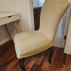 4 Padded Chairs Medal Legs 