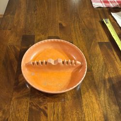 Ashtray Meline Orange  mid century General Plastics Cookshire Vintage
