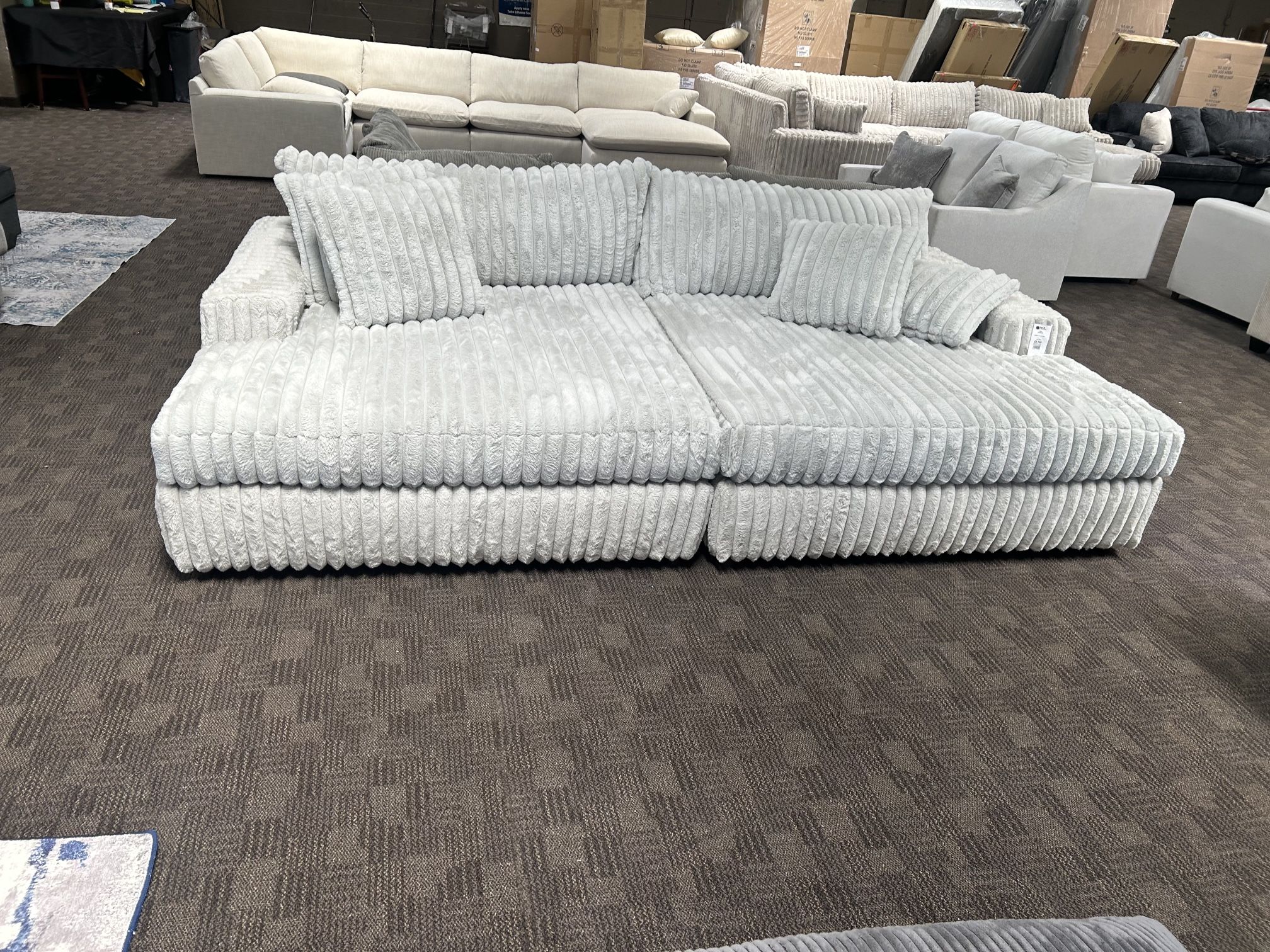 Double Chaise Lounging Sectional