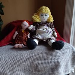 Raggedy And And Baby Stuffed Doll