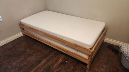 Ikea Utaker Twin Bed Frame with Mattresses