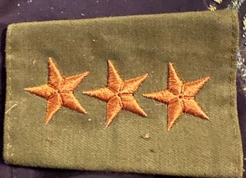 U.S. Army Lieutenant General 3-Star Rank Insignia Patch U.S.Military