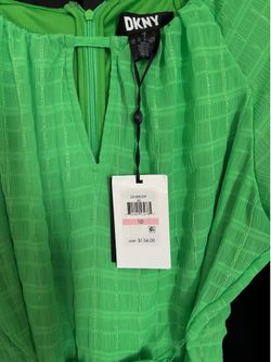 Bright green dress