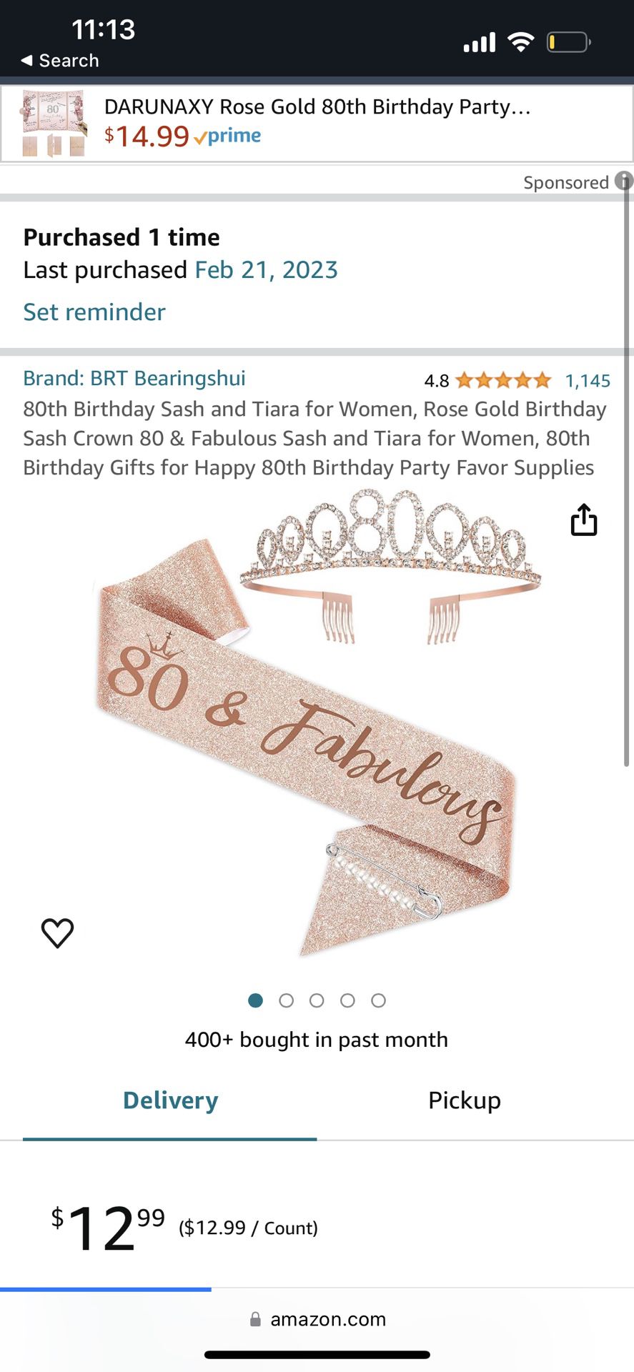 80th Birthday Rose Gold PARTY SUPPLIES 