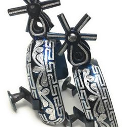 Blue Charro Spurs, Espuelas Charras Azules 