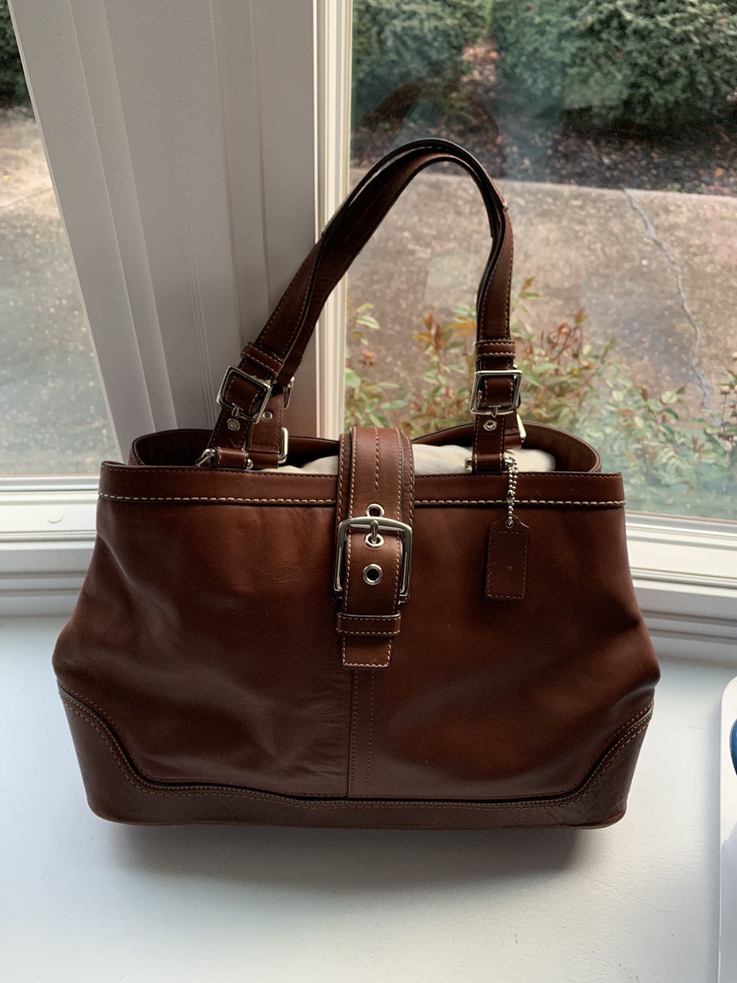 Beautiful leather coach bag