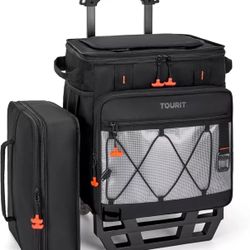 Firm Price ! Please Don't Offer  !!TOURIT 75 Can Rolling Cooler Detachable Double Deck Beach Cooler with Wheels ...