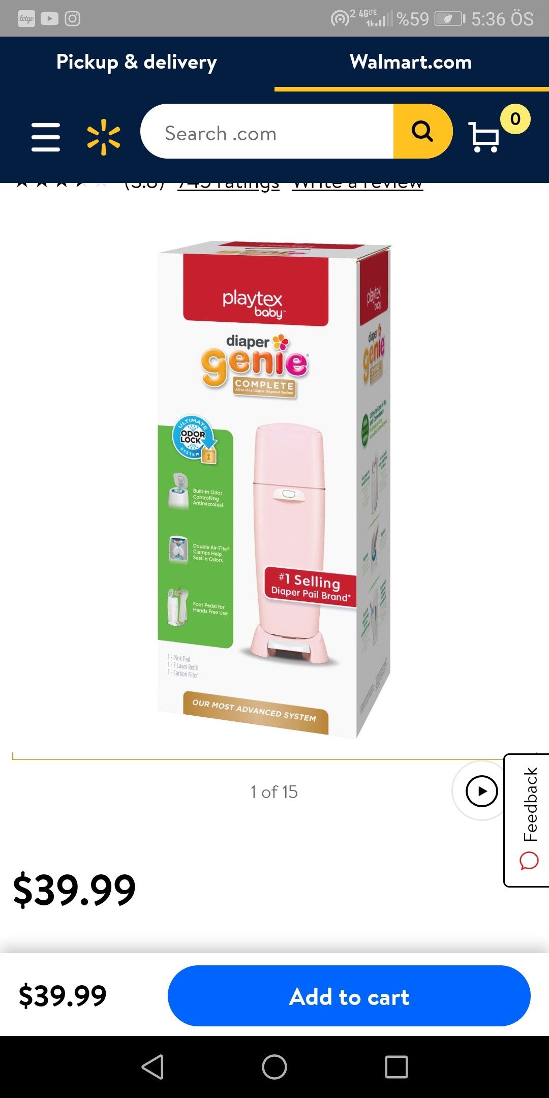 Playtex baby diaper genie