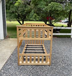 Solid Wood Twin Over Twin Bunk Bed
